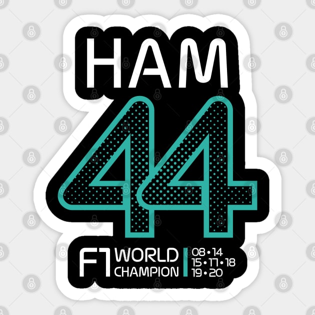 HAM 44 Teal Halftone Design Sticker by Hotshots